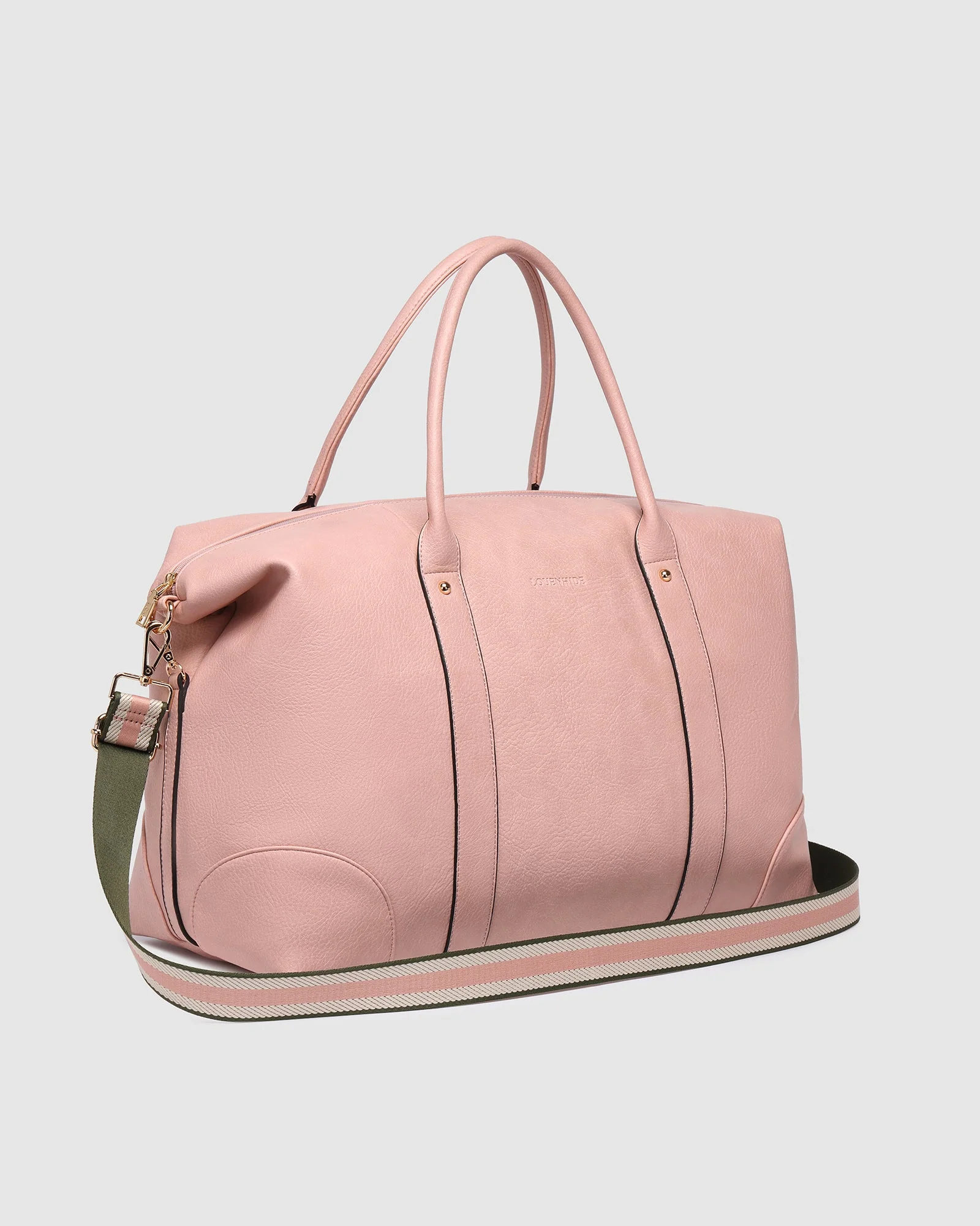 Alexis Stripe Weekender Travel Bag - Blush Stripe - Image 3