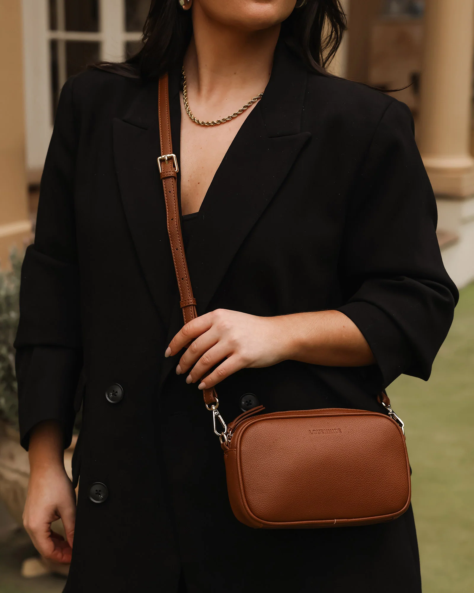 Bianca Crossbody Bag - Tan - Image 8