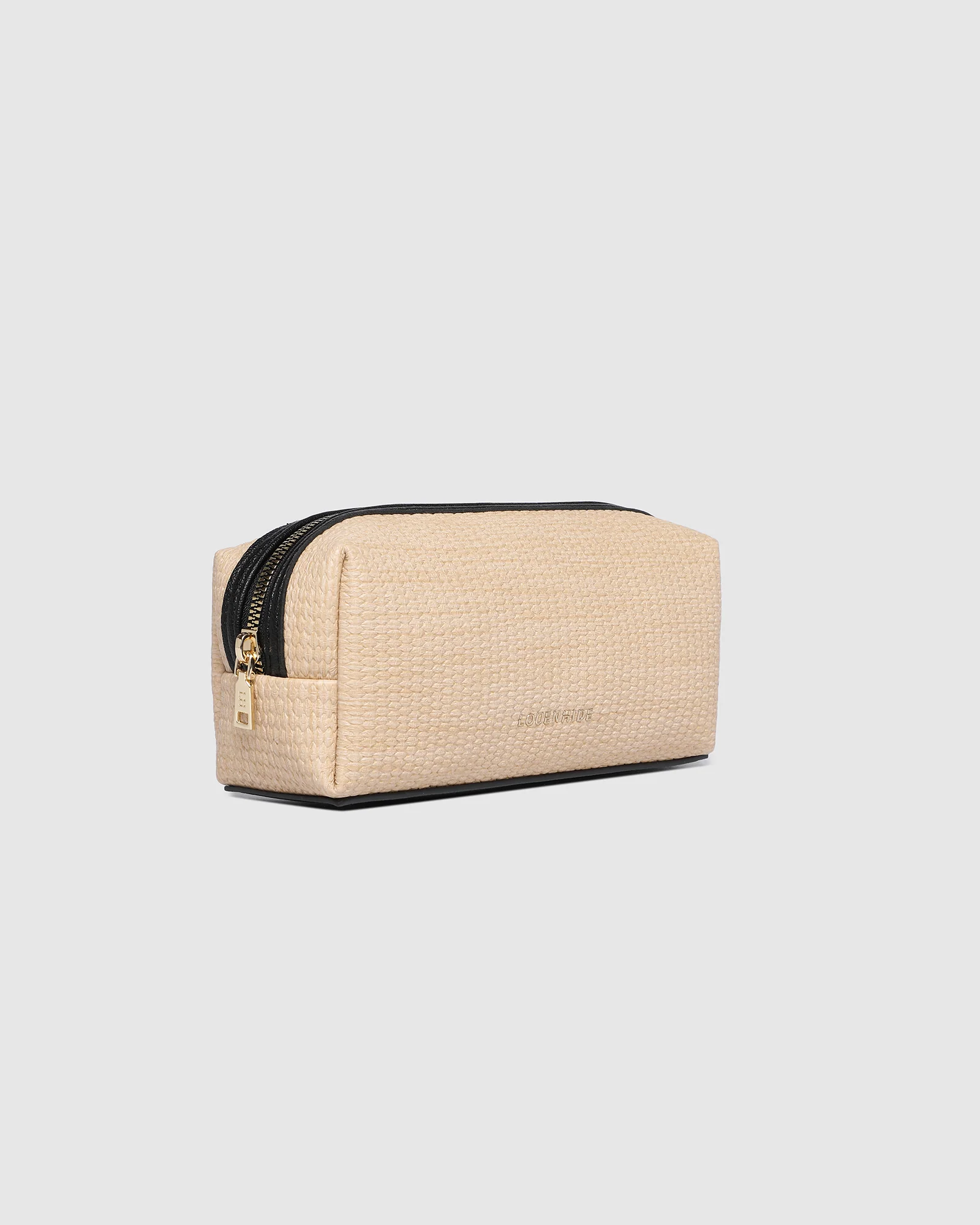 Brianna Makeup Bag - Natural/Black - Image 3
