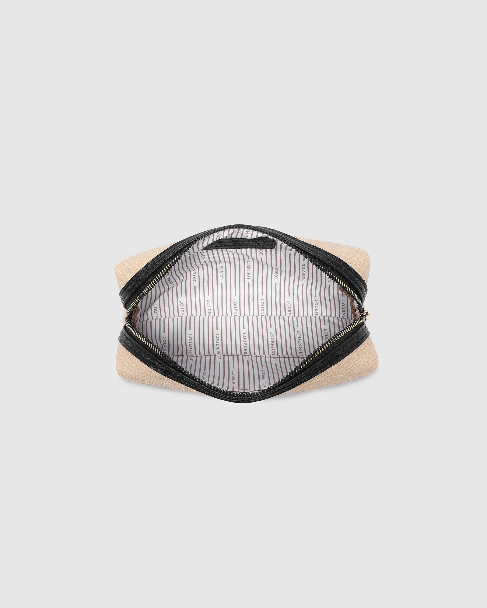 Brianna Makeup Bag - Natural/Black - Image 6