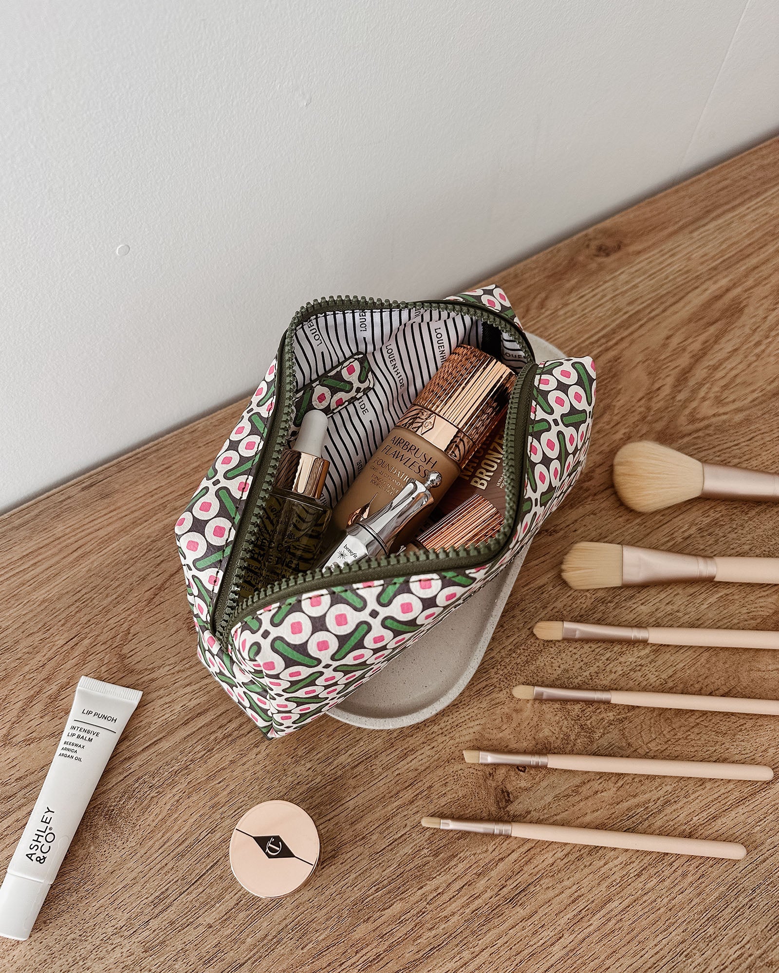 Brianna Makeup Bag - Retro Olive - Image 7