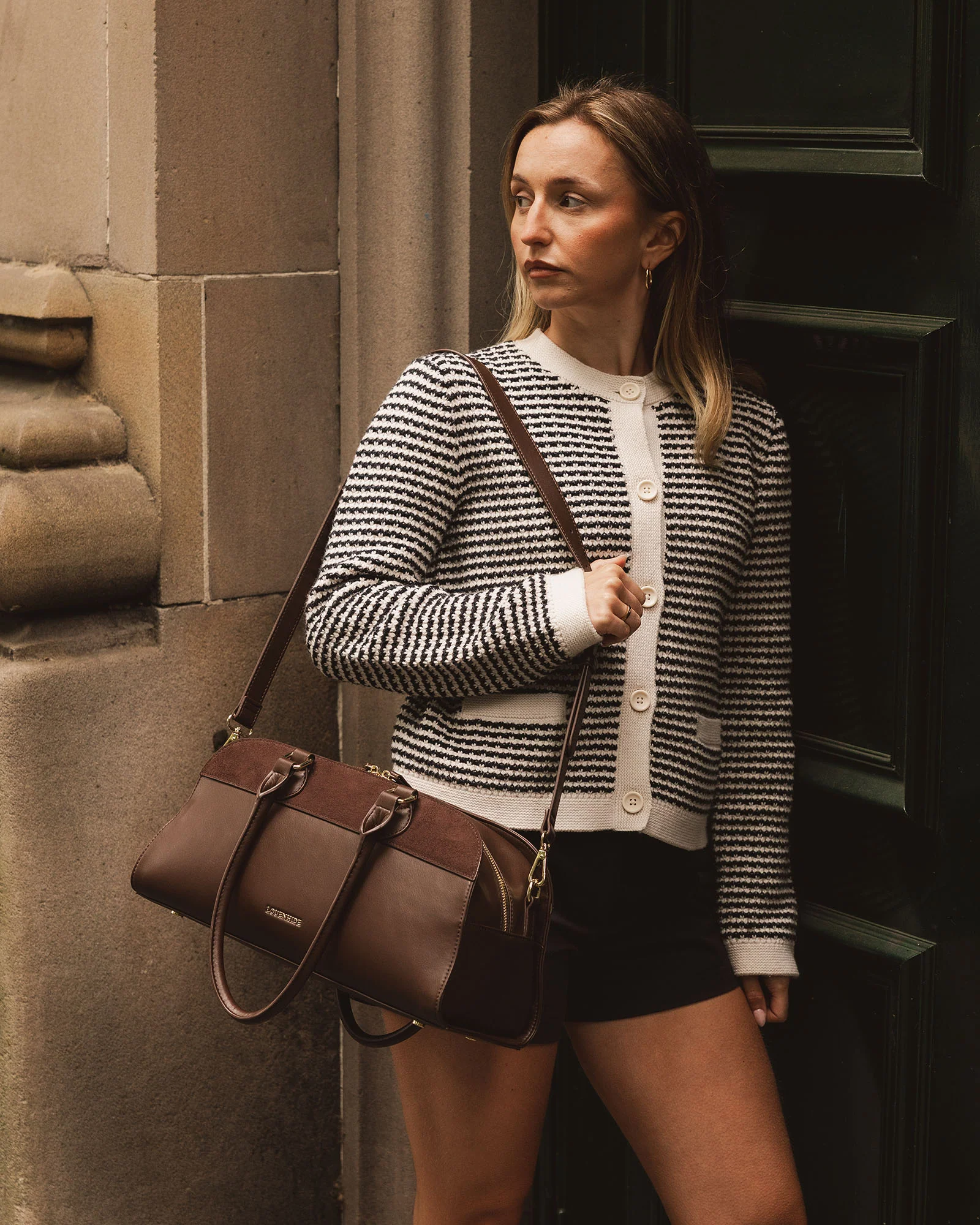 Eleanor Shoulder Bag - Chocolate - Image 9