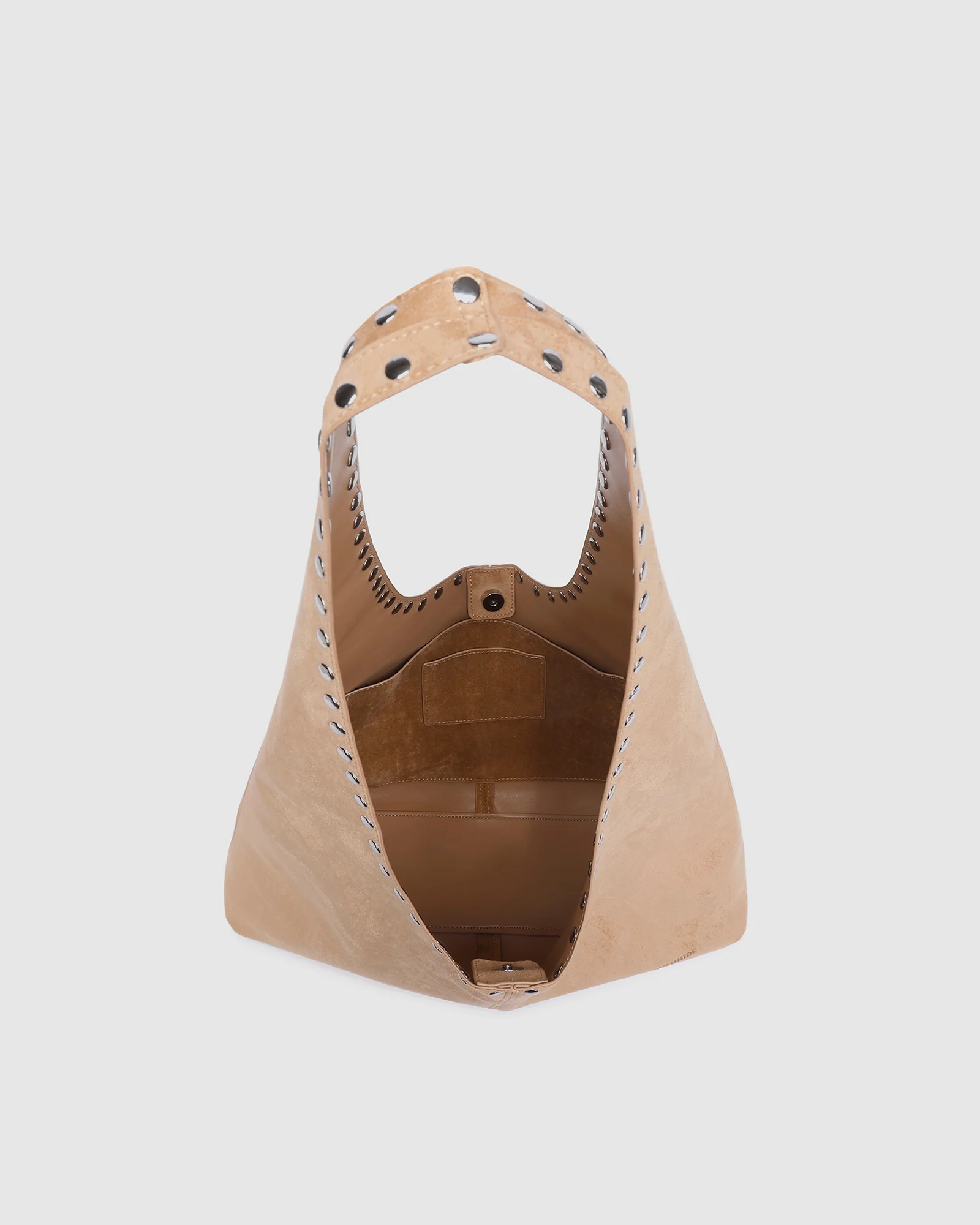 Hailey Suedette Shoulder Bag - Blonde - Image 5