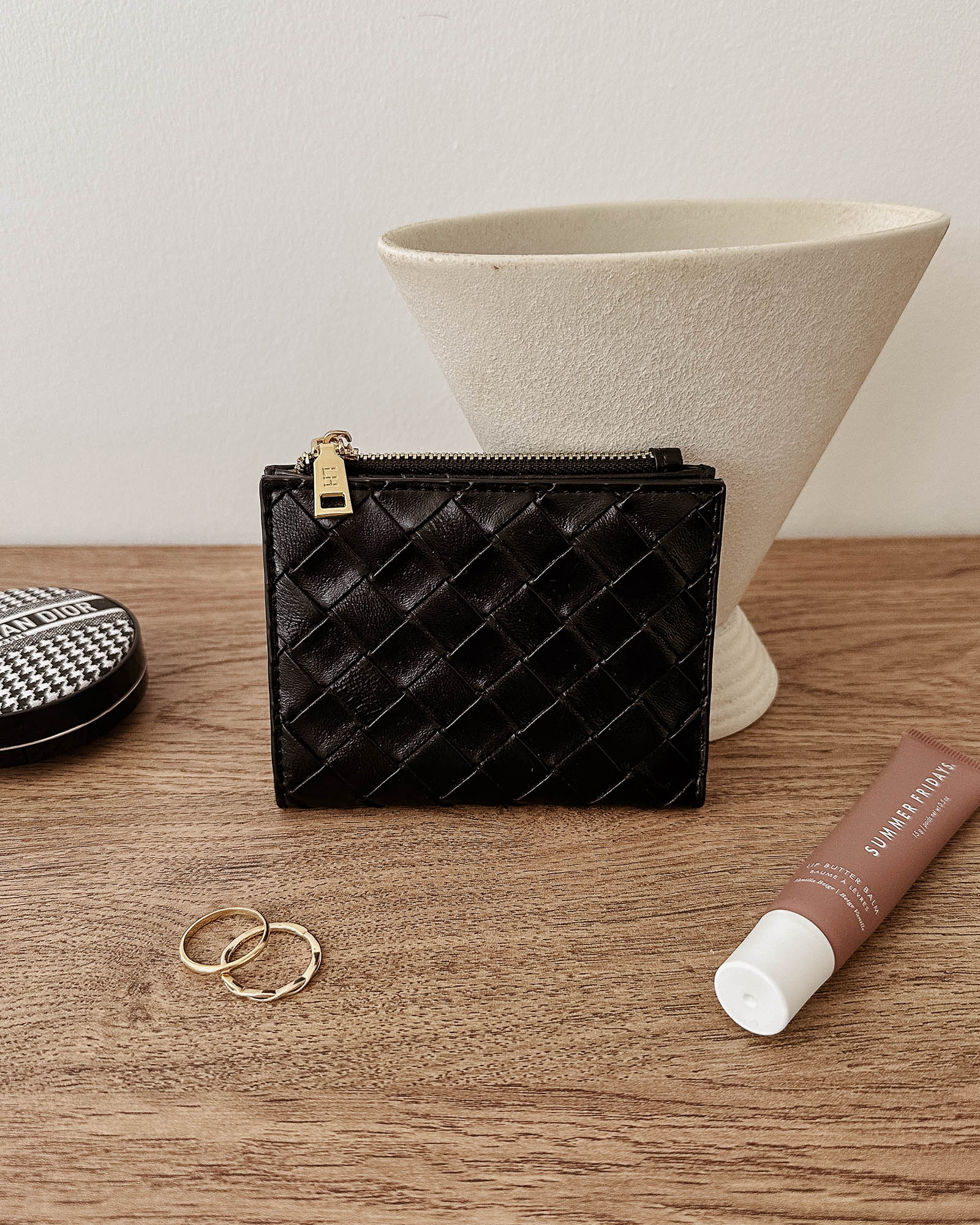 Lily Woven Wallet - Black - Image 8