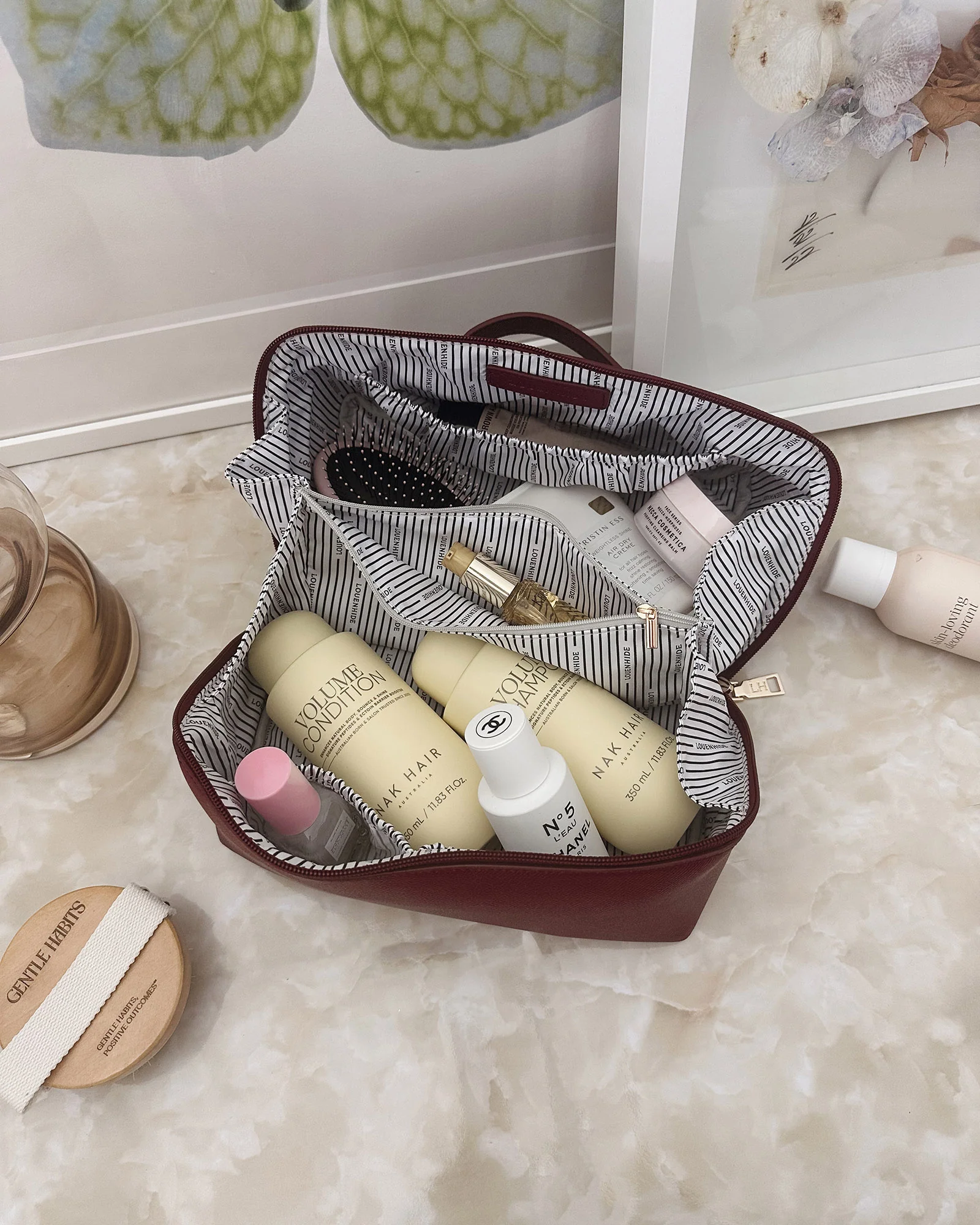 Orion Ellis Cosmetic Bag Set - Burgundy - Image 7