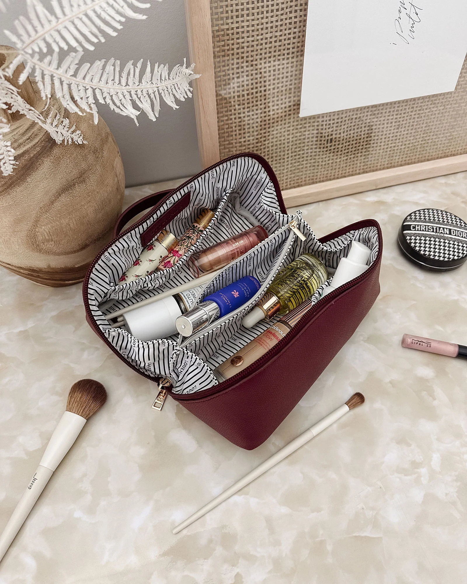 Orion Ellis Cosmetic Bag Set - Burgundy - Image 8
