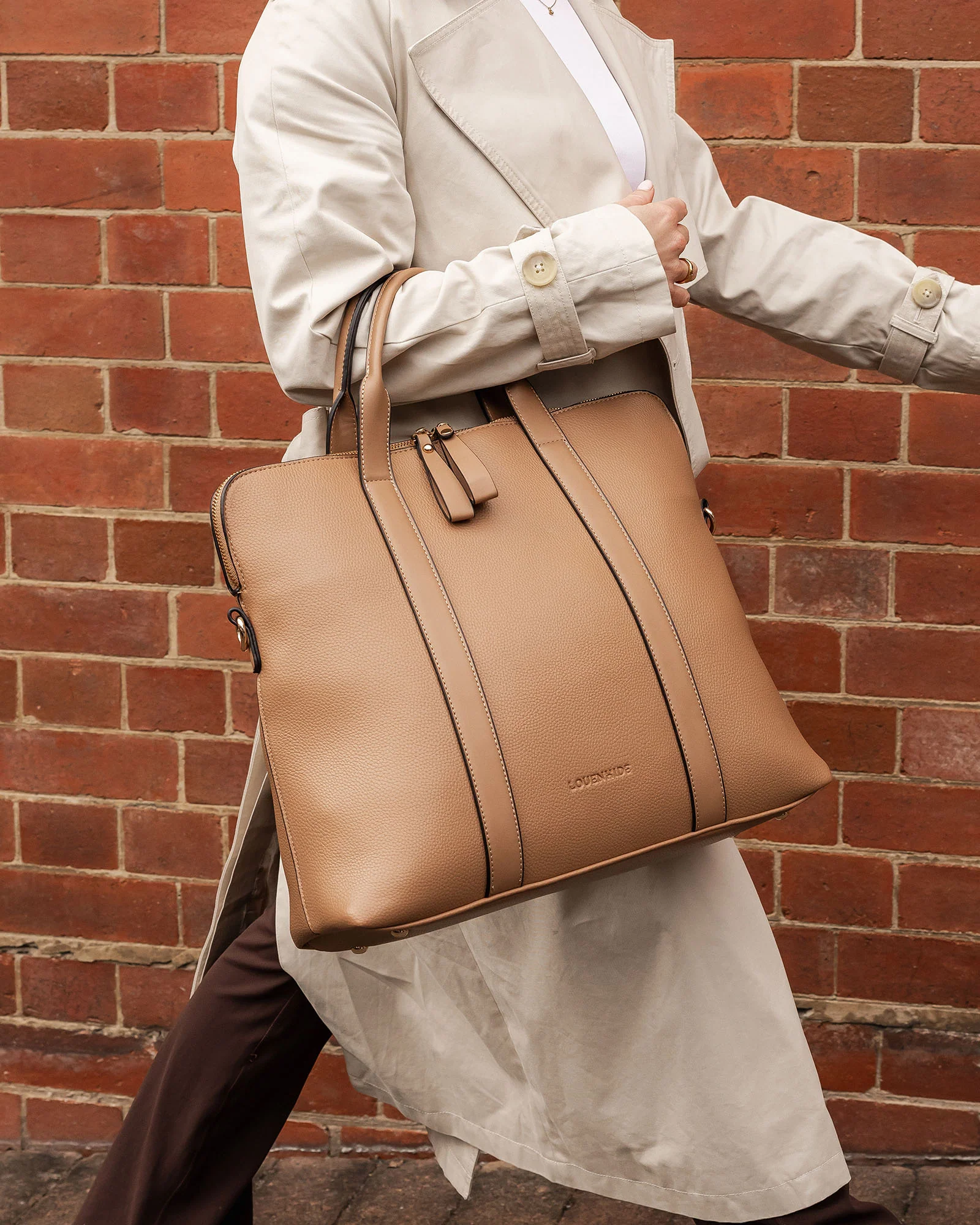 Rhodes Laptop Bag - Latte - Image 7