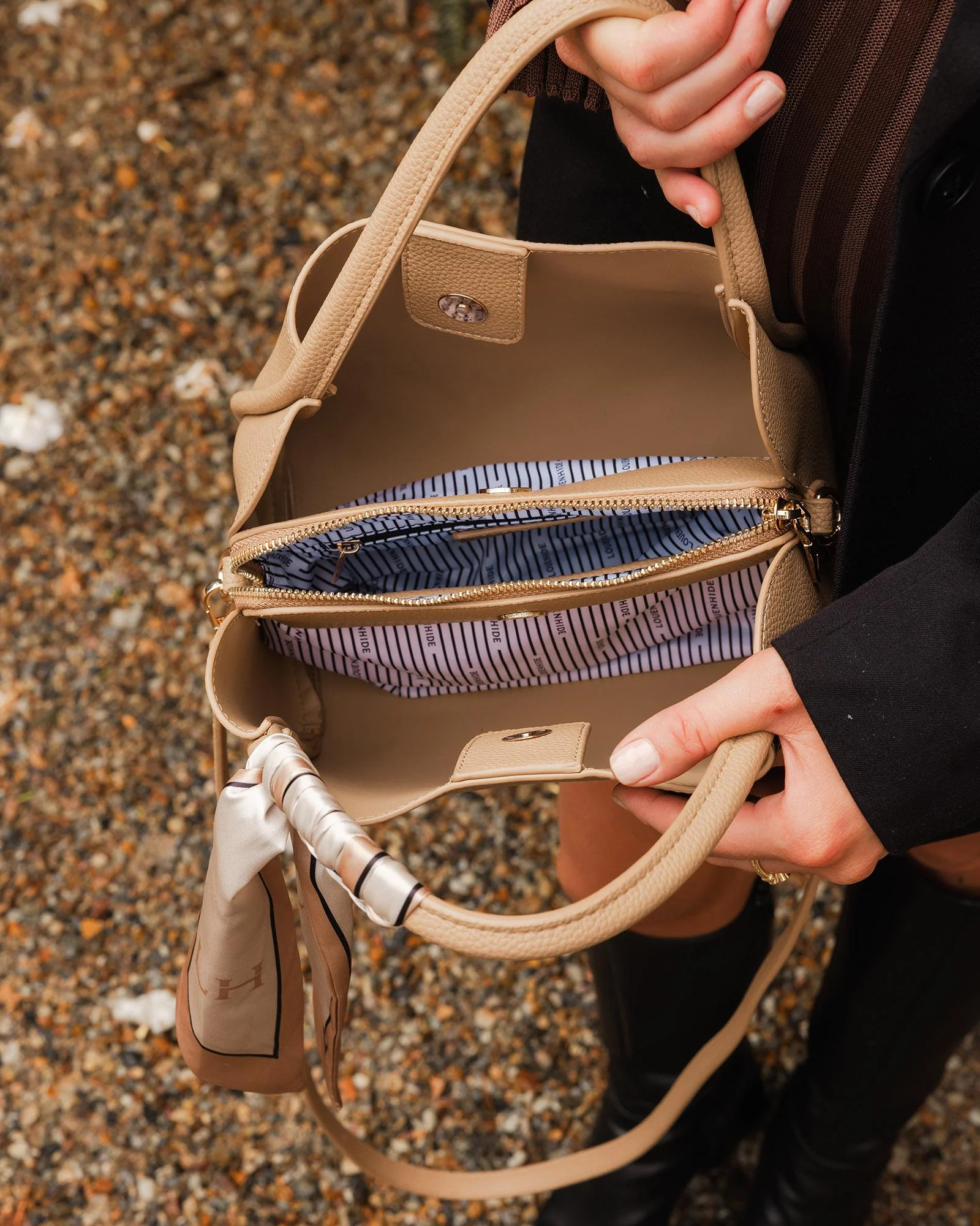 Steffie Mini Tote Bag - Biscuit - Image 8