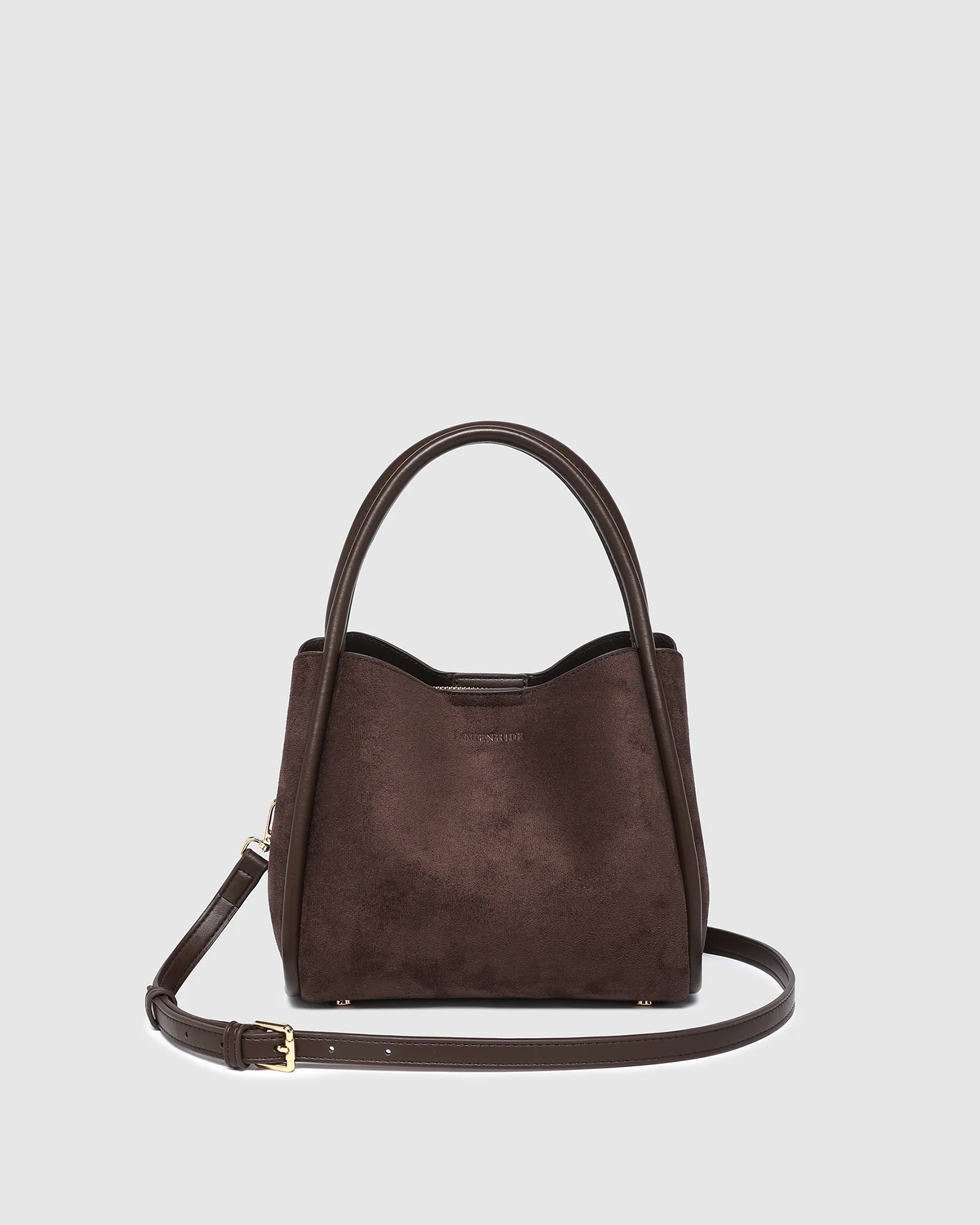 Steffie Suedette Mini Tote Bag - Chocolate - Image 4