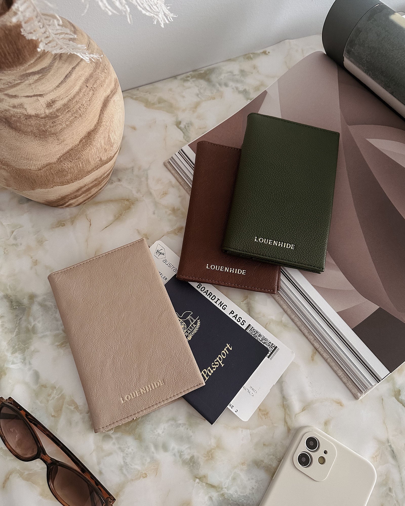 Venice Passport Holder - Olive - Image 6