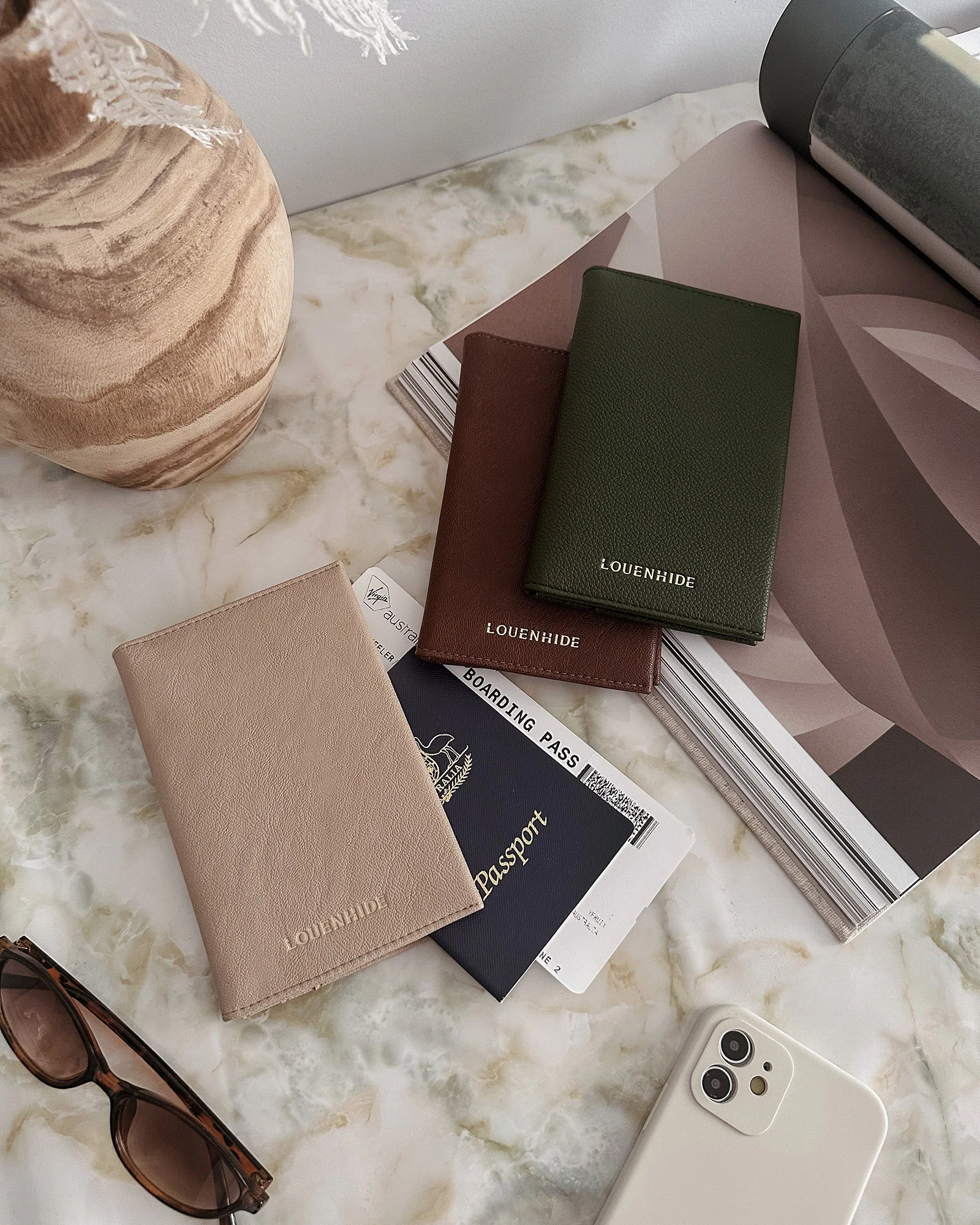 Venice Passport Holder - Saddle Cognac - Image 6